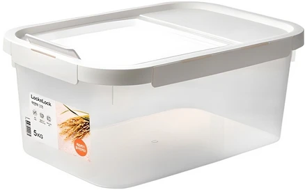 락앤락 쌀통 5kg + 계량컵 + 제습제, 투명, 1개