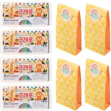 탐사 손에 묻지 않는 크레용 생일선물용, 4세트