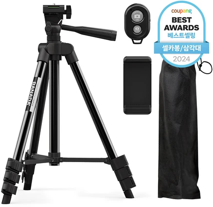 BANADA 스마트폰 4단 삼각대 5종 세트, BND-B2TP4001(블랙), 1세트