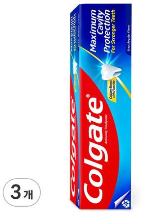 콜게이트 그레이트 레귤러 플레이버 치약, 200g, 3개