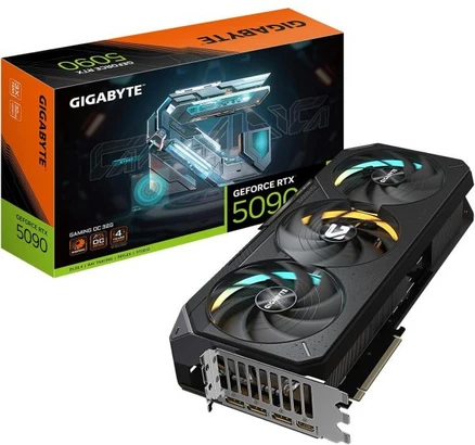 기가바이트 지포스 RTX 5090 게이밍 OC 32G 그래픽 카드 윈드포스 냉각 시스템 32GB 512비트 GDDR7 GV-N5090 OC-32GD 비디오