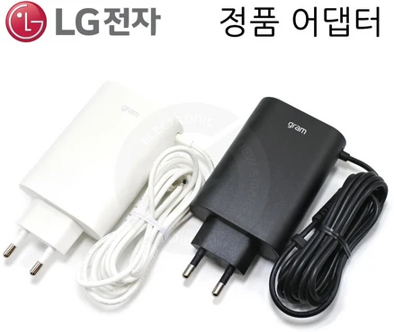 LG gram 17Z90R-GA50K 정품 C타입 충전기 아답터 케이블, 블랙, 1개