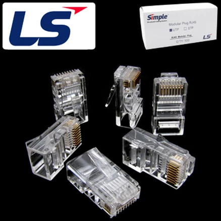 LS전선 CAT.5E RJ45커넥터 플러그 8P8C / LS-MP-UC5E-RJ45, 100개