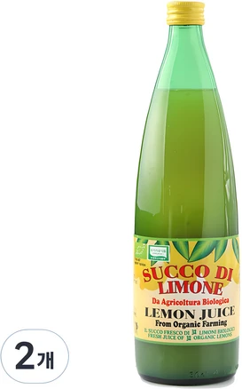 유로푸드 유기농 레몬주스, 1L, 2개