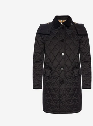 [명품]버버리 뉴 데레햄 여성 퀄팅 롱 자켓 블랙 80790821 여주아울렛 80790821