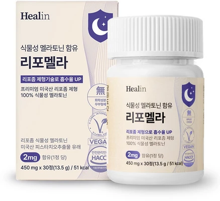 힐린 리포좀 식물성 멜라토닌 2mg 리포멜라 식약청인증, 1개, 30정