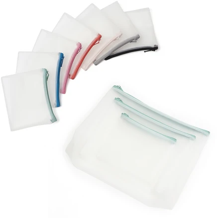 베베띵 말랑말랑 파우치 대+중+소 3종 세트/ 어린이집 파우치 준비물/ 반투명 방수 파우치/ 기저귀 여벌옷 약 식판 양치컵