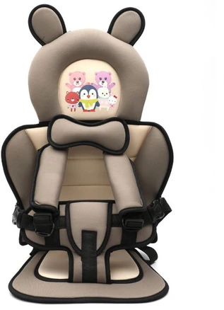 Kingfishe 휴대용 카시트 자동차 보조 카시트 간이 보조 안전벨트, 1개, 그레이