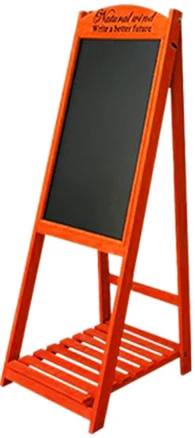 메이크잇 입간판 이젤 원목 블랙보드, 오렌지, 1개
