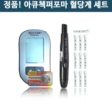 정품 로슈 ROCHE 아큐첵 퍼포마 혈당측정기 세트 (시험지미포함), 1개