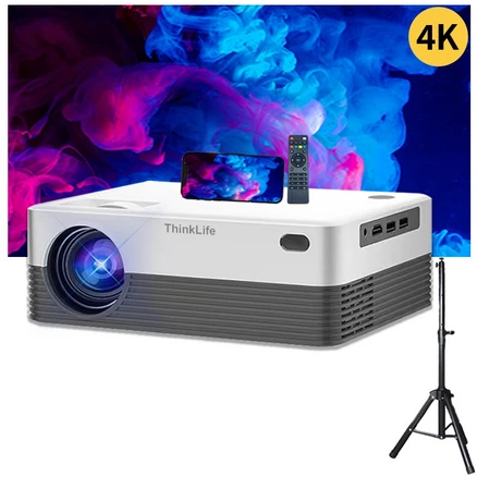 2023년 무선 미러링 가정용 캠핑용 빔 프로젝터 1080P FHD HDMI지원 삼각대 포함, 지금할인중, 세트B