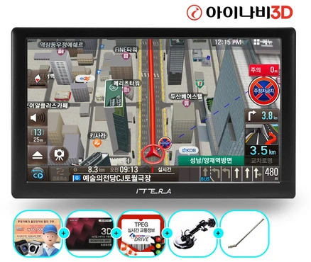 아이테라 i80 32G 아이나비3D 공식MAP 풀패키지(거치대+DMB안테나)고해상도 8인치 네비게이션 (TPEG+업데이트)무제한무료/12~24V프리볼트/후방 퀵뷰/, 32GB, TPEG+거치대+DMB안테나