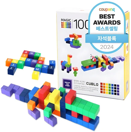 큐블로 매직큐브 자석블럭 100p MC100C, 혼합색상, 1개