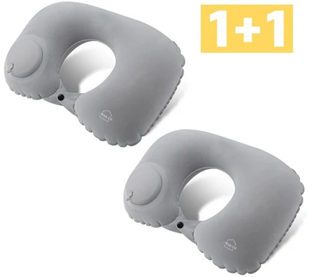 [1+1] 위더스 간편 휴대용 에어펌프 여행용 목베개 2개 세트