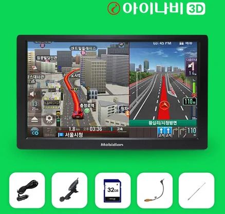 모비디안 i-8000 아이나비 3D 8인치 내비게이션 (삼성 정품 SD카드 32G+거치대+안테나), i-8000 내비게이션(단품), 선택안함