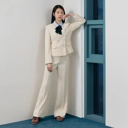 케네스 레이디코리코 히든버튼 슬랙스장다아 착용 (EWSLOB4 204145