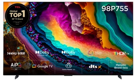 TCL 4K UHD LED 스마트TV, 248cm(98인치), 98P755(4K), 스탠드형, 방문설치