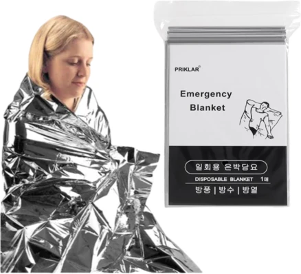 프리클라 은박담요 휴대용담요 비상담요 10매, L ( 160x210cm ), 10개