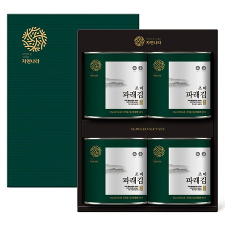 자연나라 파래 4캔 선물 세트 120g