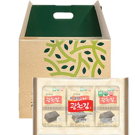 광천김 자연나라 오가닉 도시락김 4g x 36p 선물세트