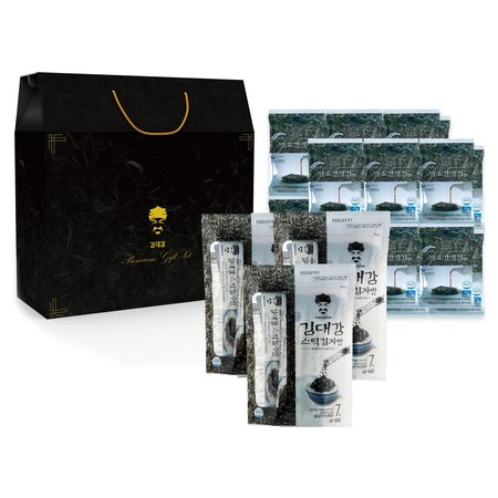 김대감 프리미엄 발효간장 도시락김 4g x 12p x 2세트 + 스틱김자반 10g x 7p x 3세트