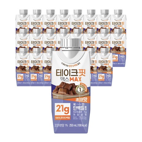 테이크핏 맥스 초코맛 프로틴, 250ml, 24개-추천-상품