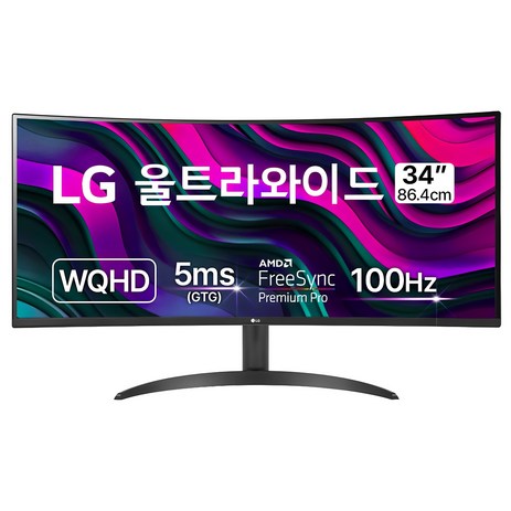 LG전자 WQHD 울트라와이드 모니터 방문설치, 86.4cm, 34WR50QK-추천-상품