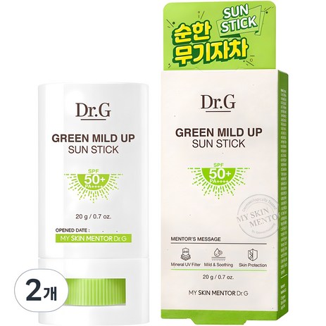 닥터지 그린마일드 업 선 스틱 SPF50+ PA++++, 20g, 2개-추천-상품