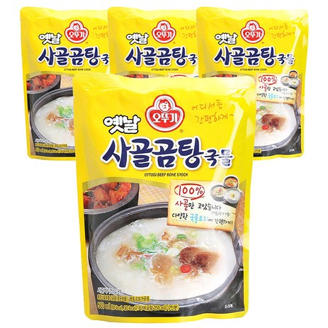 오뚜기 옛날 사골곰탕 국물, 4개, 500g-추천-상품