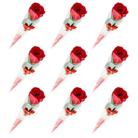 에이비엠 한송이비누 장미꽃 9p, 레드-추천-상품