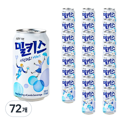 밀키스 탄산음료, 340ml, 72개-추천-상품