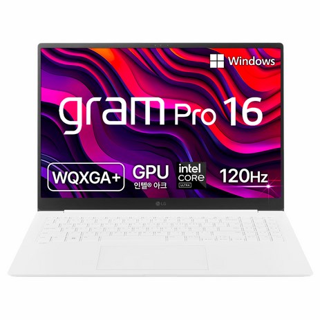 LG전자 2024 그램 Pro 16 코어Ultra5 인텔 14세대, 에센스 화이트, 512GB, 32GB, WIN11 Home, 16Z90SP-KA5CK-추천-상품