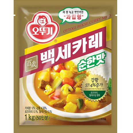 오뚜기 백세카레 순한맛, 1kg, 1개-추천-상품