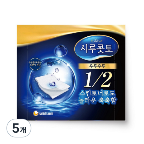 시루콧토 화장솜, 40매, 5개-추천-상품
