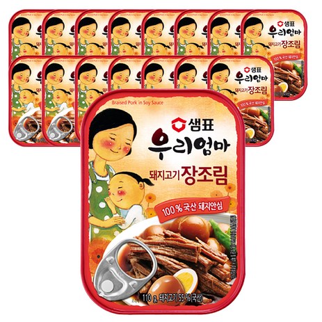 샘표 우리엄마 돼지고기 장조림, 110g, 16개-추천-상품