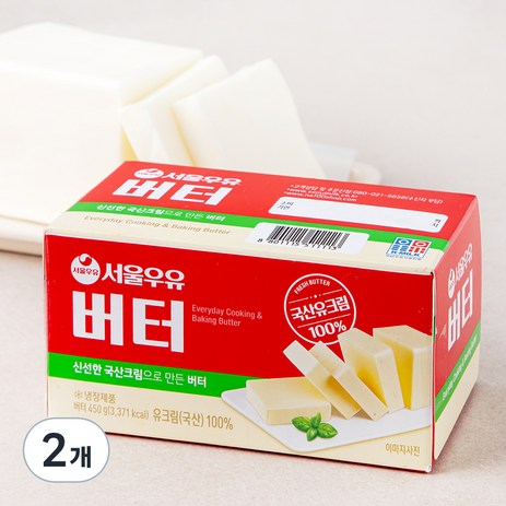 서울우유 버터 무가염, 450g, 2개-추천-상품