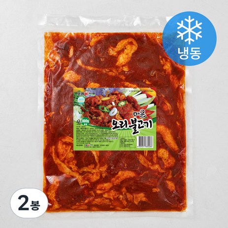 맛잽이식품 매운오리불고기 (냉동), 800g, 2봉-추천-상품