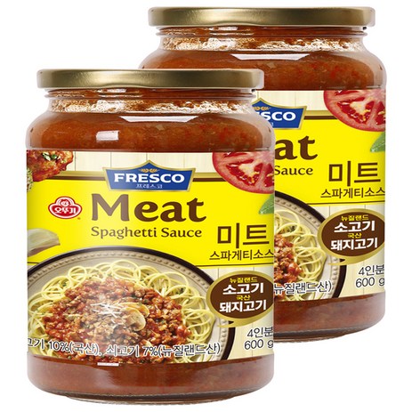 오뚜기 프레스코 미트 스파게티소스, 600g, 2개-추천-상품