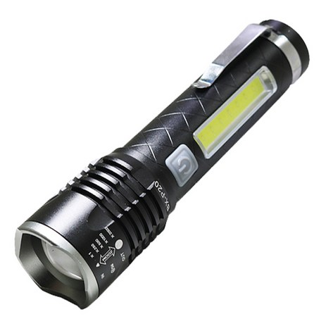 White Laser LED 충전식 줌 서치 라이트 손전등 후레쉬 P20, 혼합색상, 1개-추천-상품