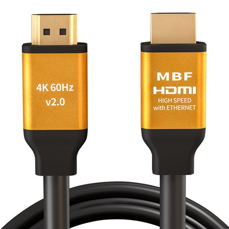 엠비에프 미니멀단자 UHD HDMI2.0 골드 모니터케이블 MBF-GSH2010, 1개, 1m-추천-상품