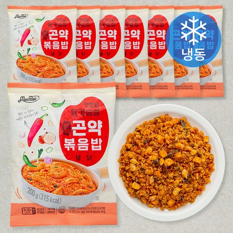 맛있닭 닭가슴살 한끼곤약 볶음밥 파우치 불닭 (냉동), 8개, 200g-추천-상품