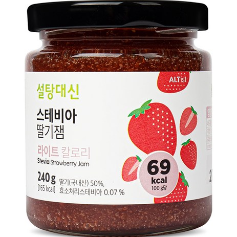 알티스트 설탕대신 스테비아 딸기잼, 1개, 240g-추천-상품