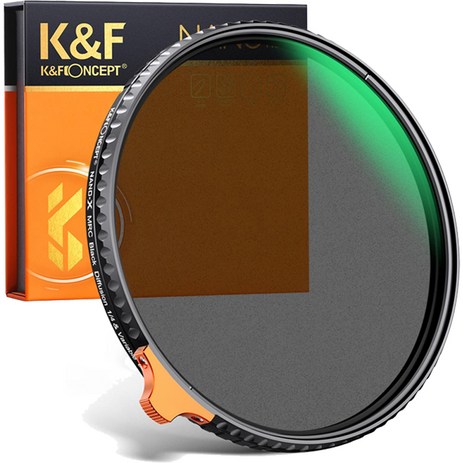 케이앤에프컨셉-NANO-X-블랙미스트-1/4-+-가변-ND2-ND32-2in1-렌즈필터-8K-AGC-Glass-55mm-추천-상품