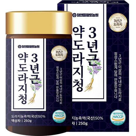 참앤들황토농원 3년근 약도라지청, 1개, 250g-추천-상품