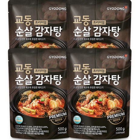 교동식품 교동 프리미엄 순살 감자탕, 500g, 4개-추천-상품