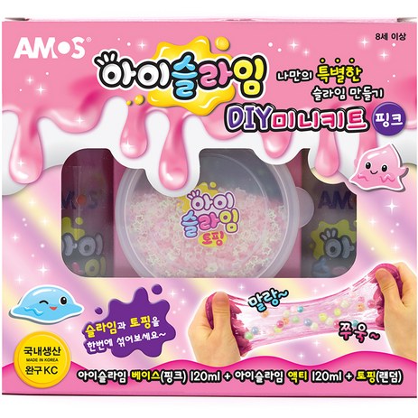 아모스 아이슬라임 DIY 미니키트 세트, 1세트, 핑크-추천-상품