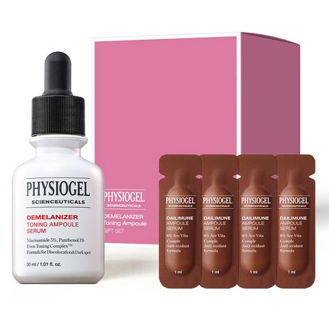 피지오겔 사이언수티컬즈 미백토닝 디멜라나이저 앰플세럼 30ml+ 데일리뮨 앰플 1ml 4p, 1세트, 30ml-추천-상품