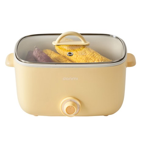 단미 사각 멀티쿠커 전기냄비 2.5L, DA-MEK04(옐로우)-추천-상품