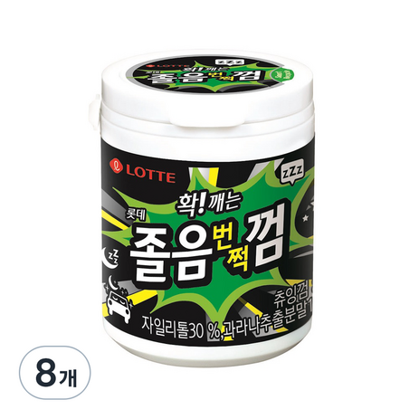 롯데 확 깨는 졸음 번쩍 껌, 87g, 8개-추천-상품