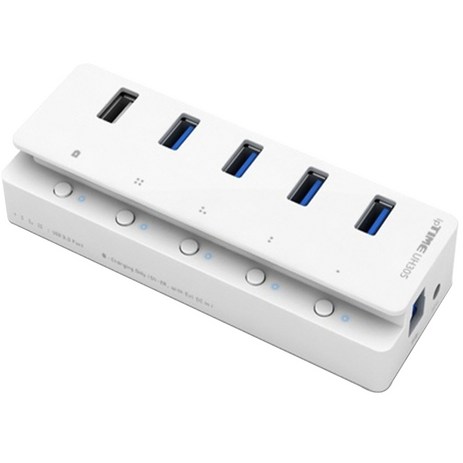 ipTIME-5포트-유전원-USB3.0-허브-화이트-추천-상품